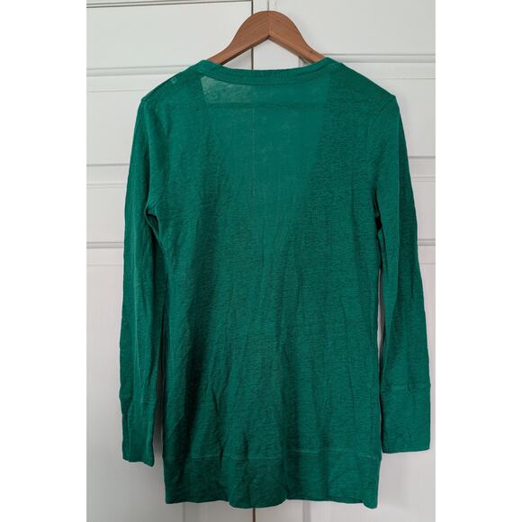 J. Crew Green Linen Lightweight Cardigan Sweater - Picture 6 of 6